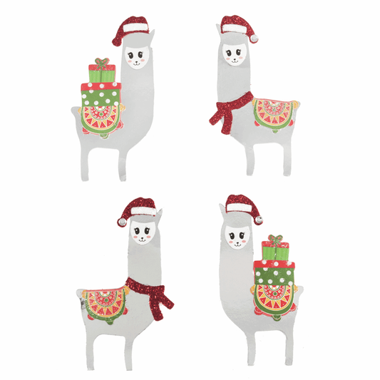 Trimits Craft Embellishments - Festive Llamas (Pack of 4)