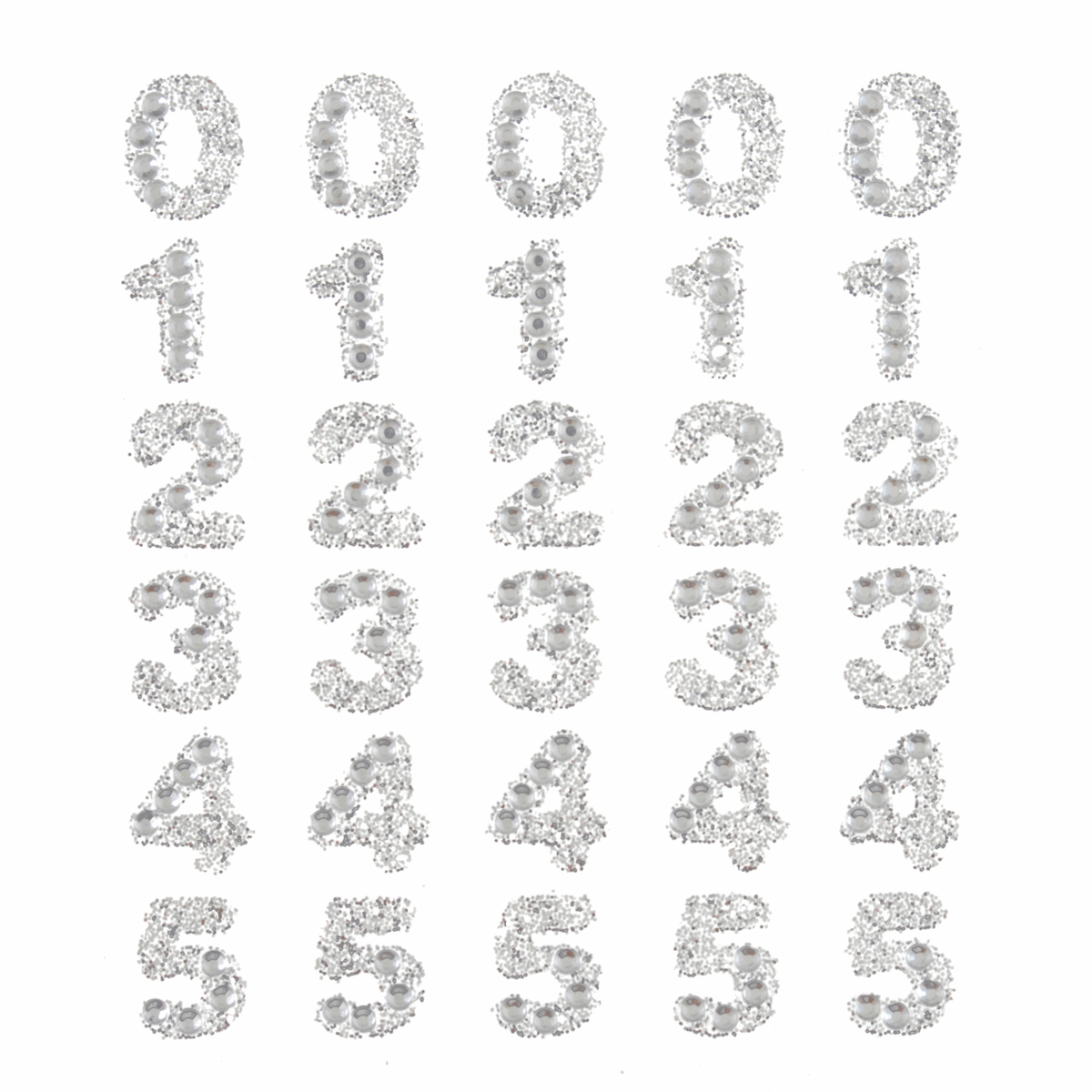 Trimits Stick-On Diamante Number Pack (Pack of 55)