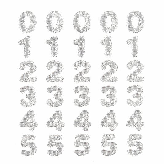 Trimits Stick-On Diamante Number Pack (Pack of 55)