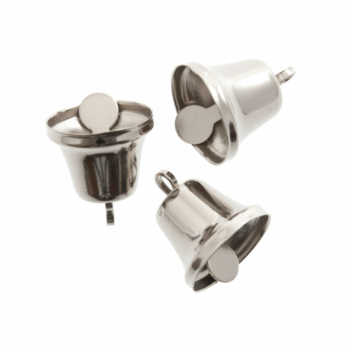 Trimits Silver Liberty Bells - 14mm (Pack of 5)
