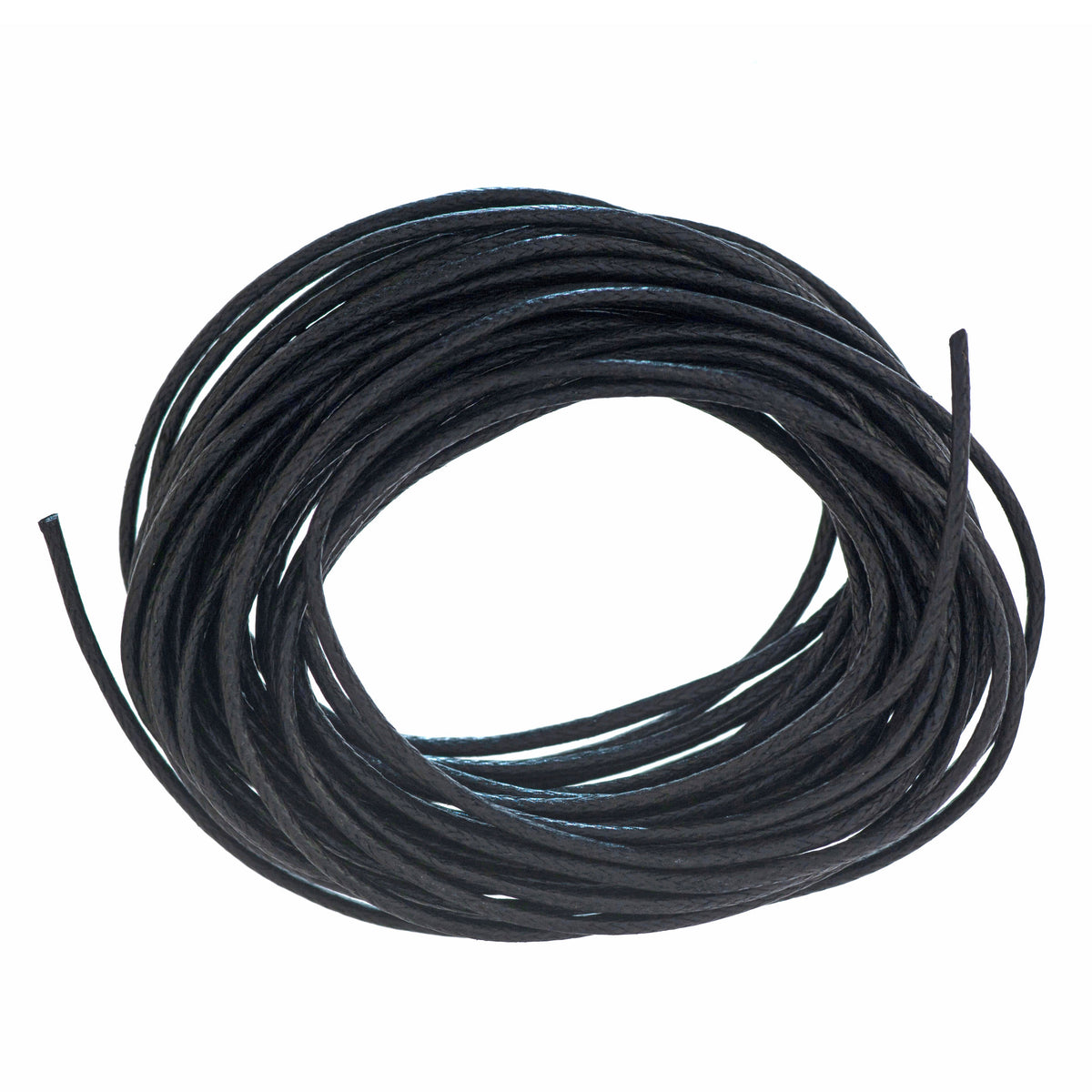 Length of black thonging cord