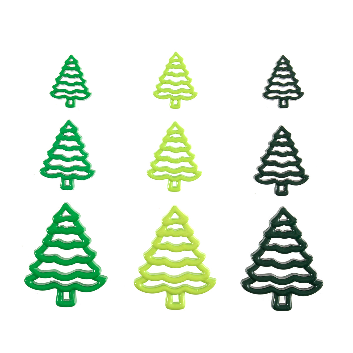 Bag of Christmas tree shaped novelty buttons