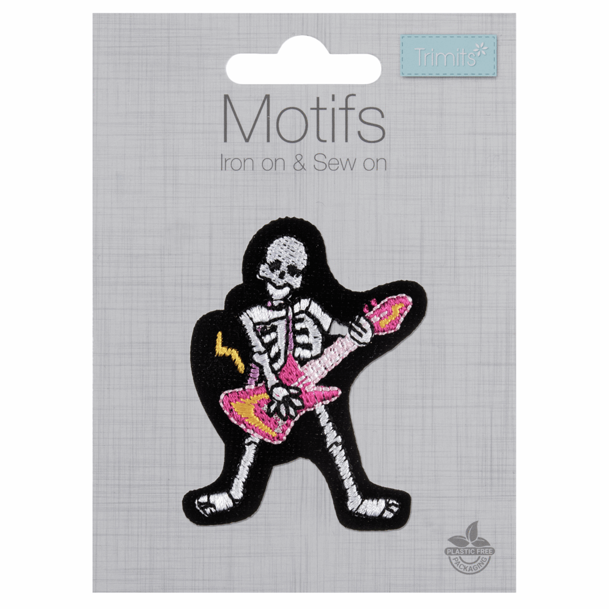 Trimits Iron-On/Sew On Motif Patch - Skeleton