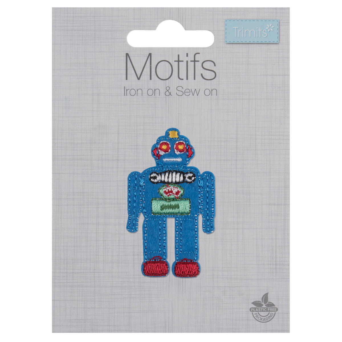 Embroidered robot motif