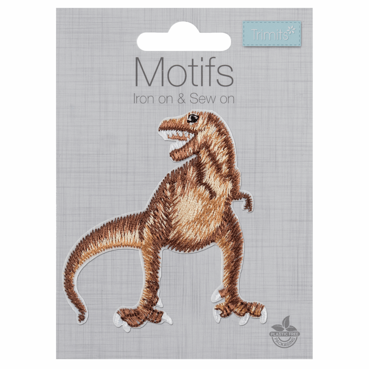 Iron-On/Sew On Motif Patch - T-Rex Dinosaur