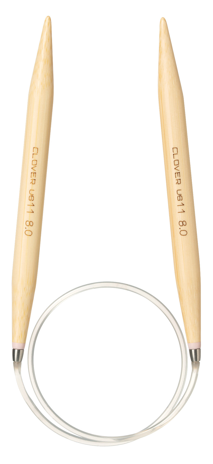 Clover Pro Takumi bamboo circular knitting needle, 8mm