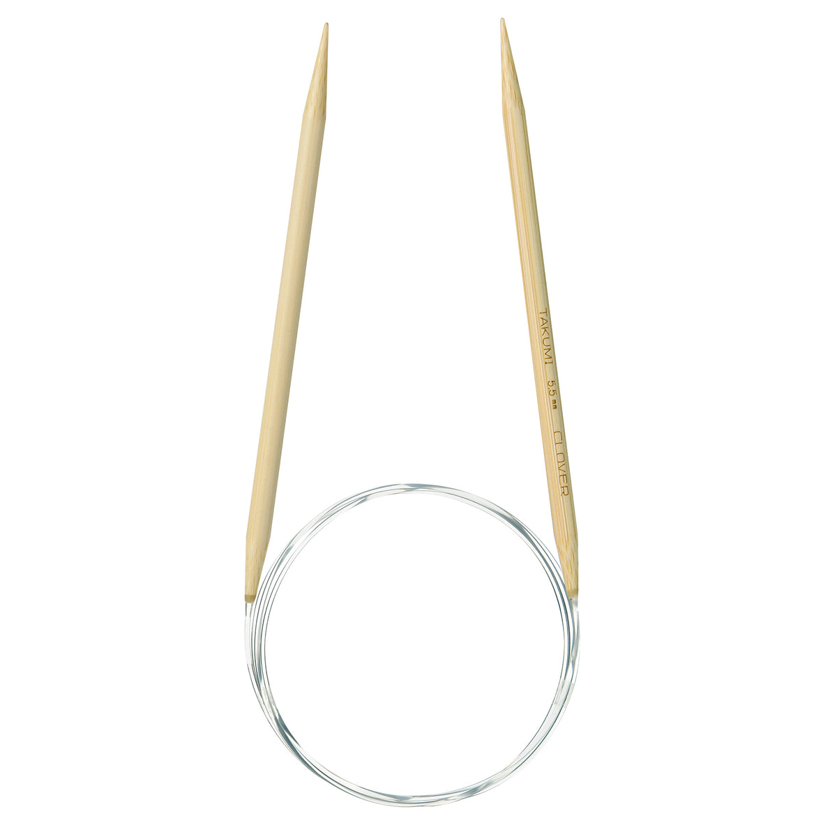 Clover Takumi bamboo fixed circular knitting needle 100cm 5.5mm