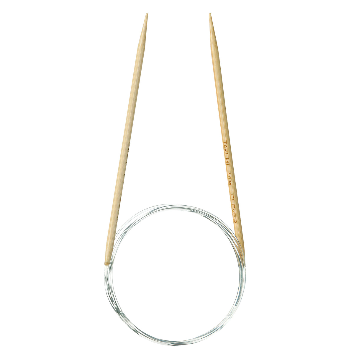 Clover Takumi bamboo fixed circular knitting needle 120cm 4mm