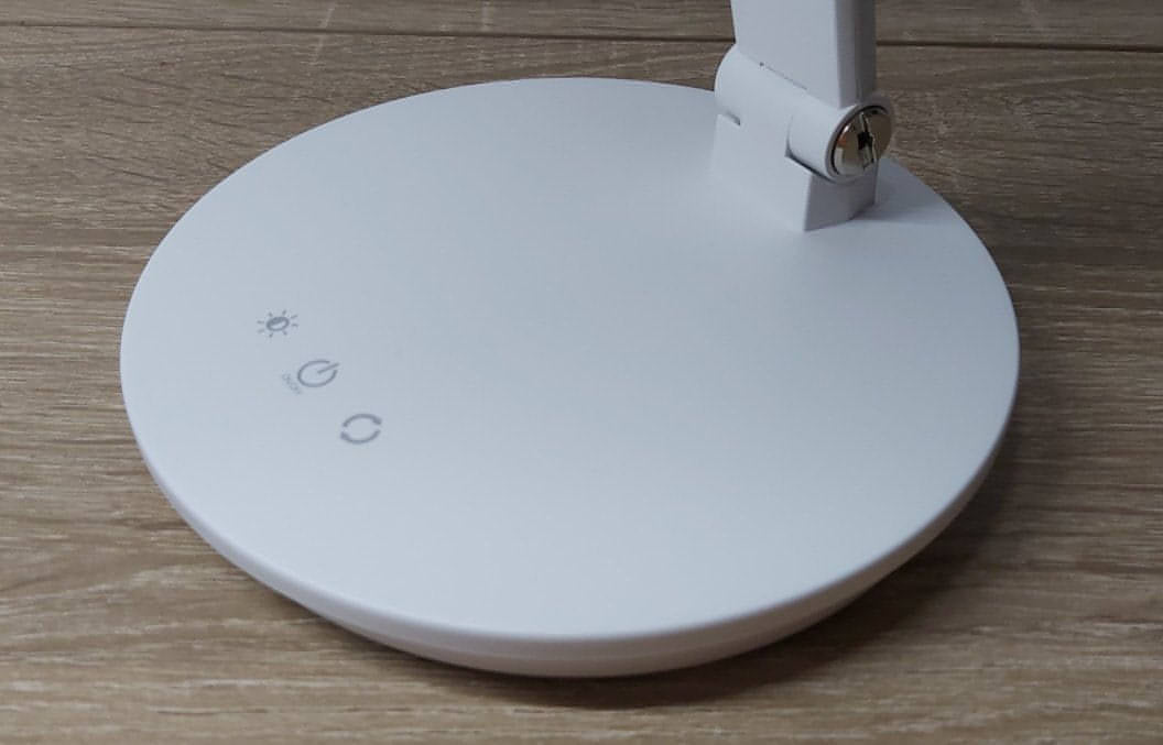Native Lighting - White Compact LED Desk Lamp (Lightweight and portable with LED dimmable bulbs)