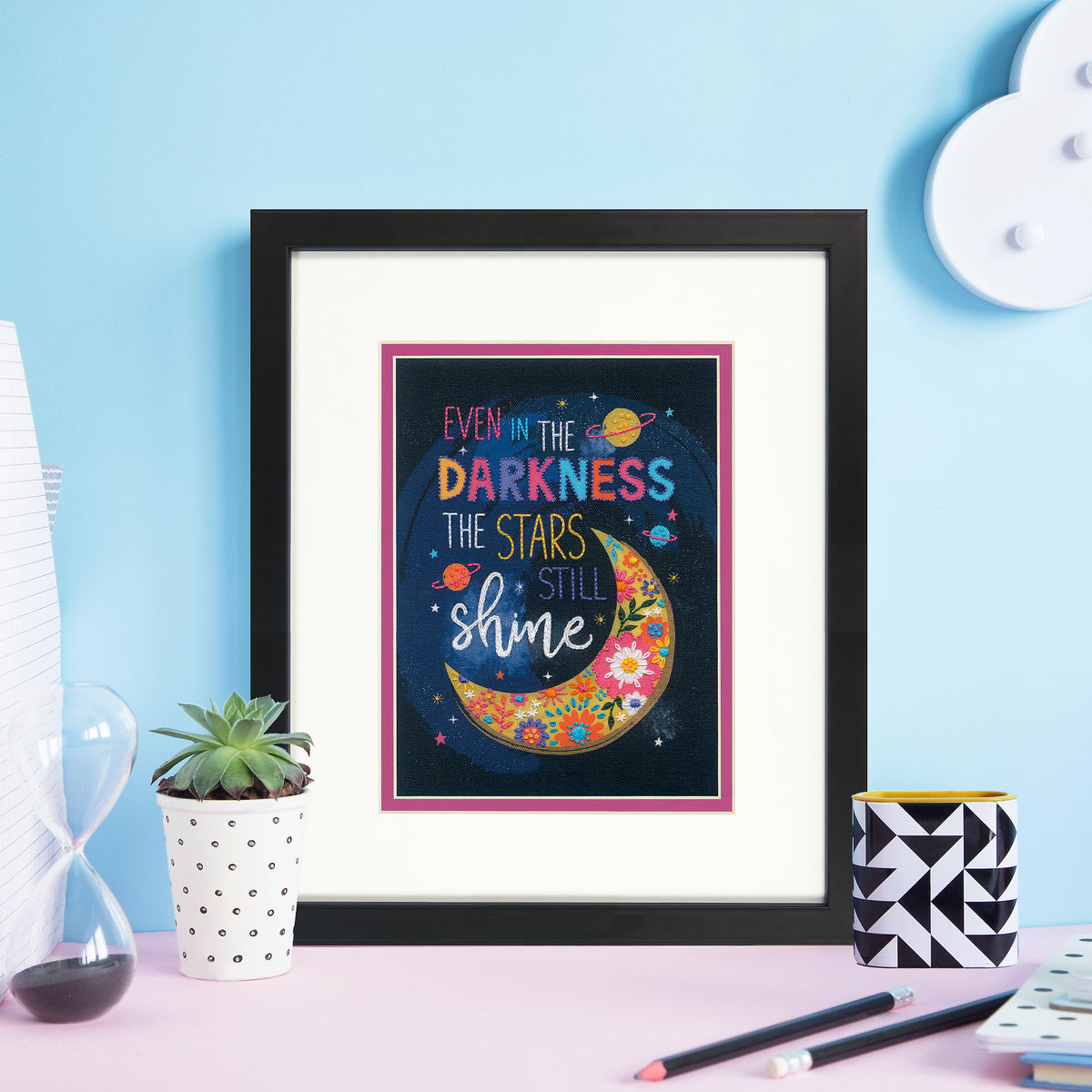 Dimensions Stars Shine embroidery kit design