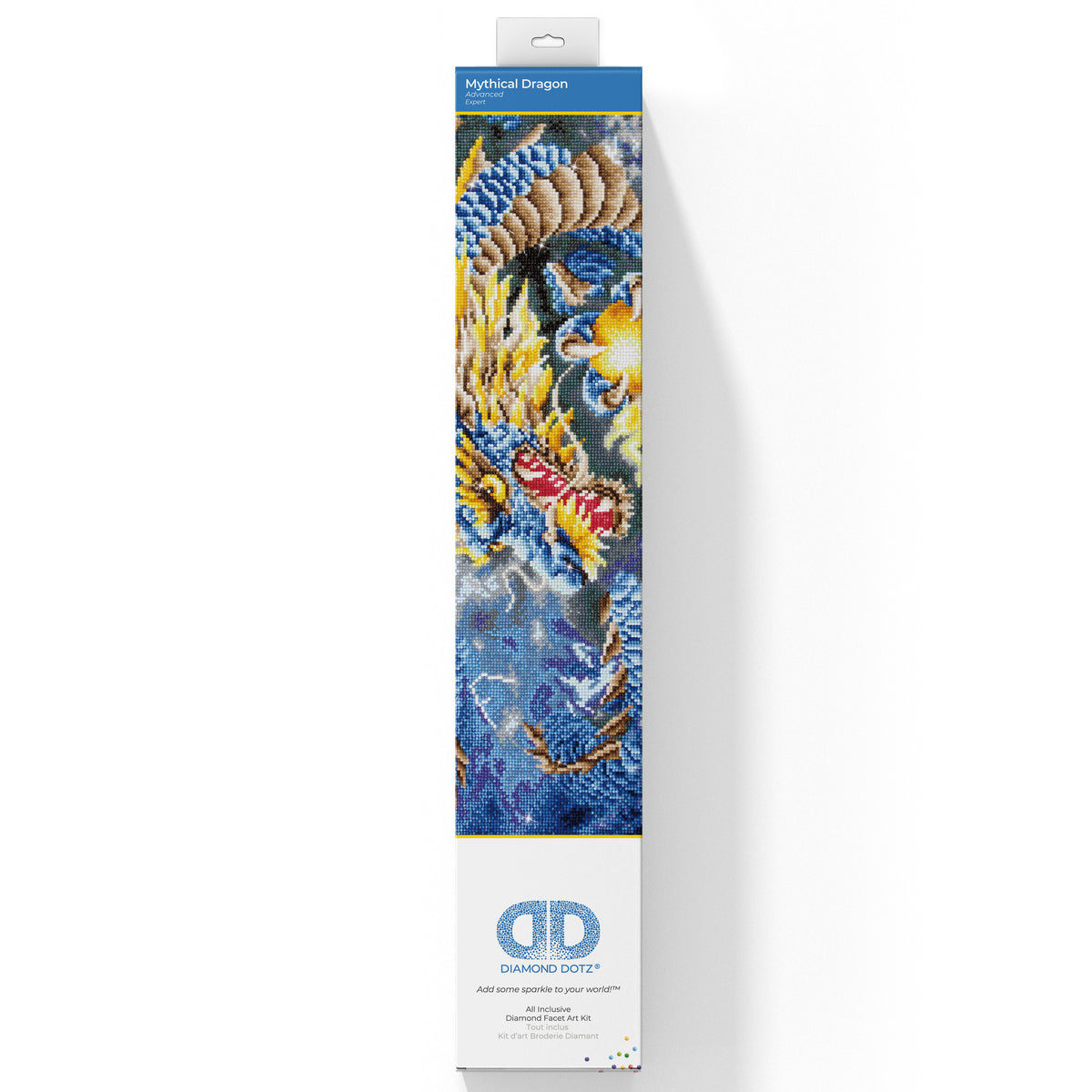 Diamond Dotz Mythical Dragon diamond painting kit showing a dragon
