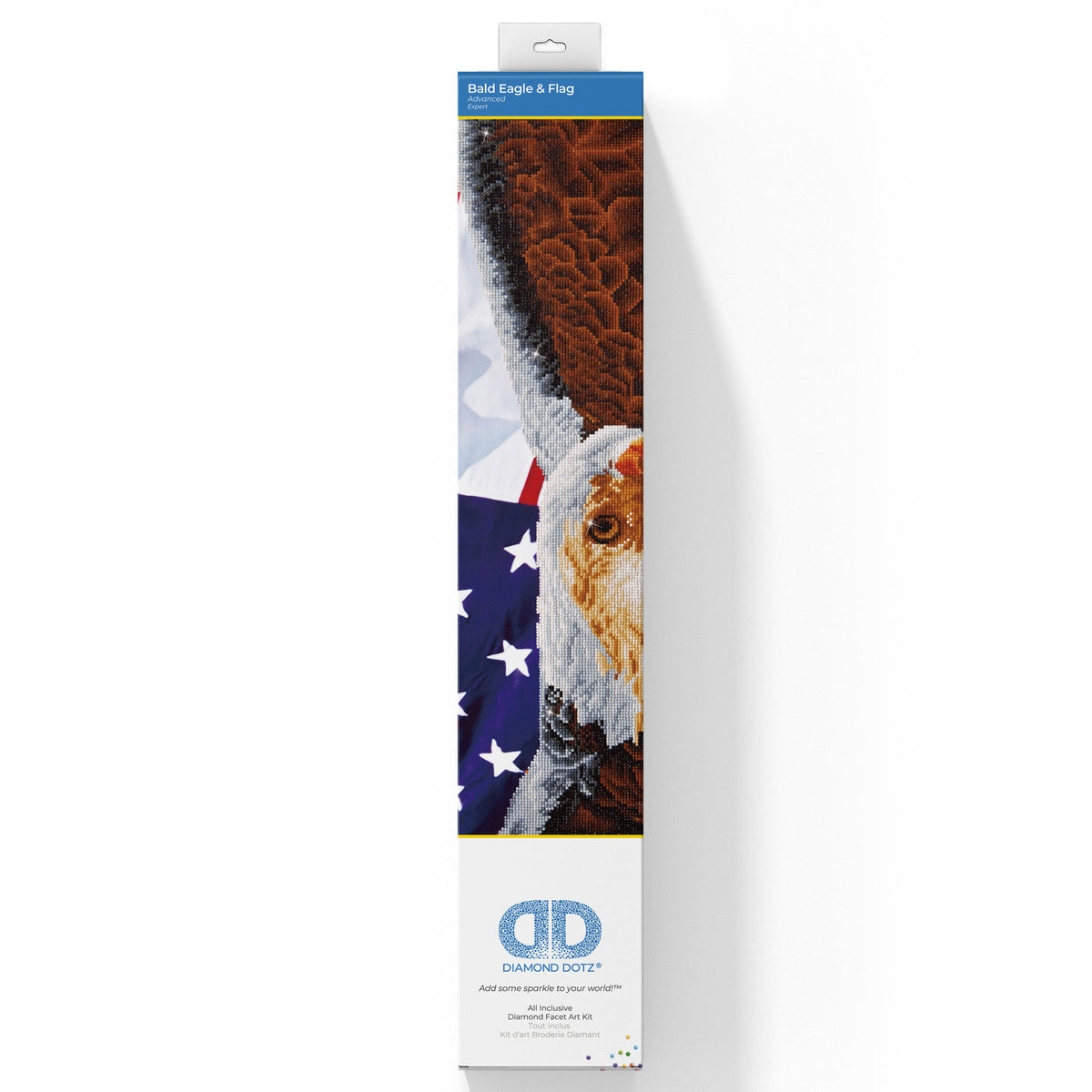 Diamond Dotz Bald Eagle and Flag diamond painting kit design