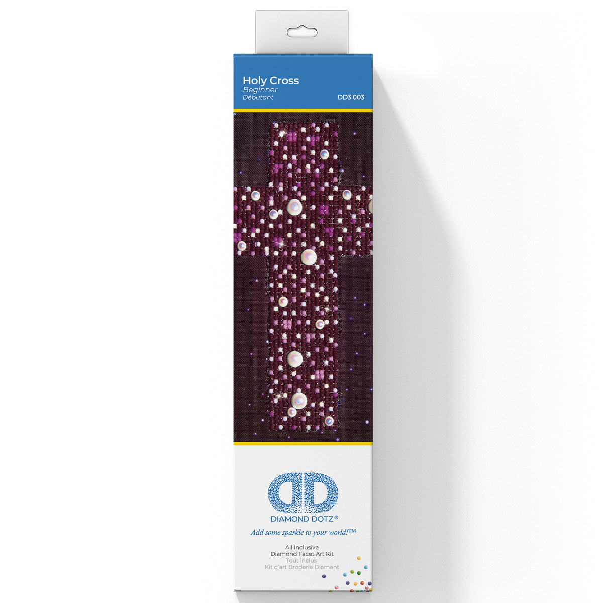 Diamond Dotz Holy Cross diamond painting kit packaging showing the finished design