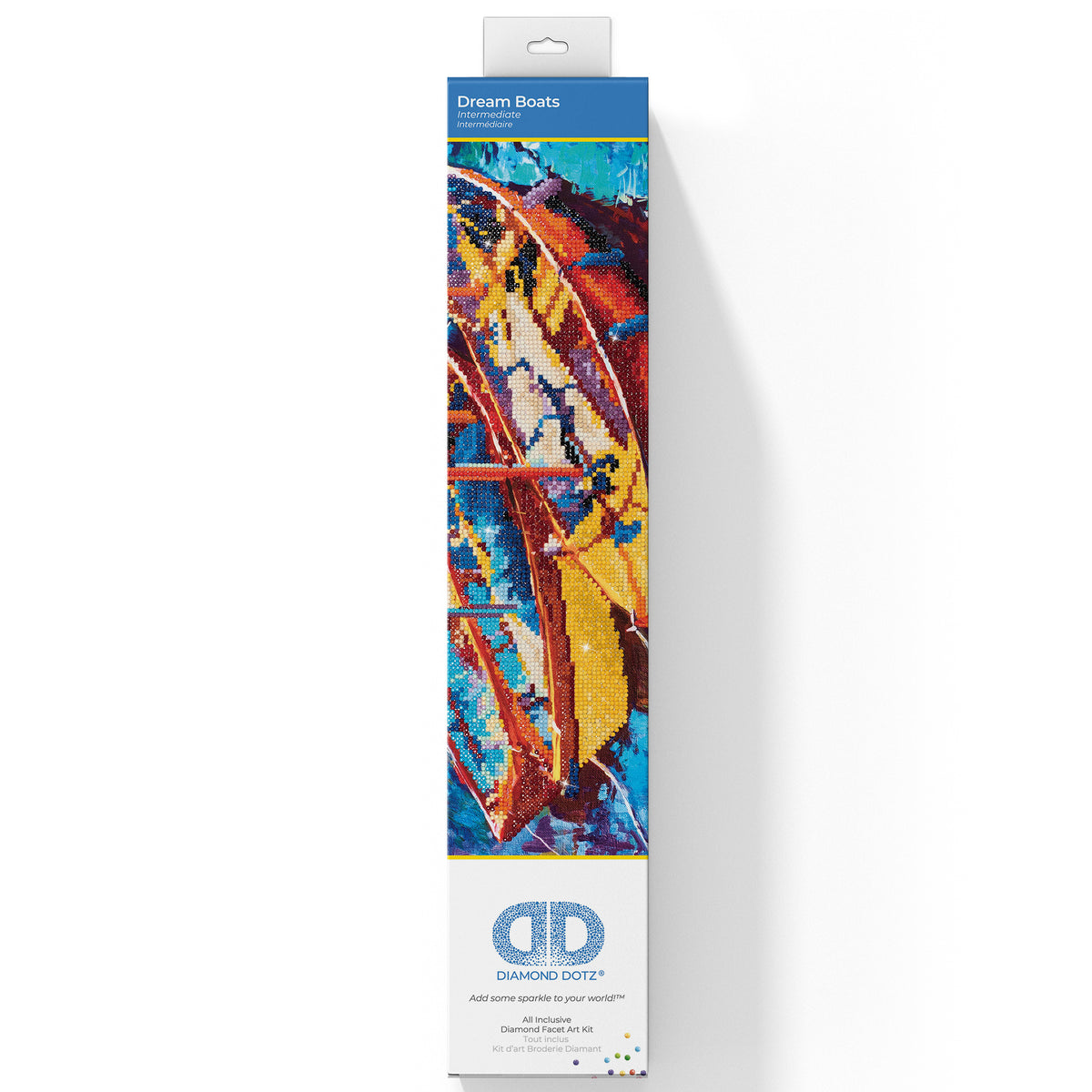 Diamond Dotz Dream Boats diamond painting kit showing the finished design