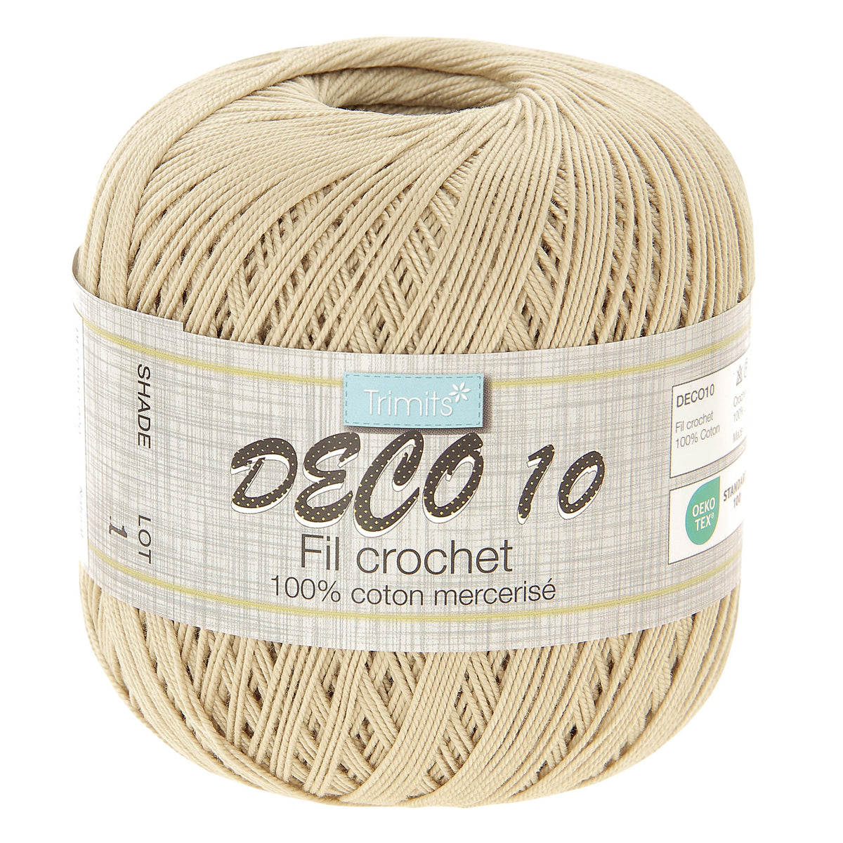 Ball of natural Trimits Deco 10 yarn