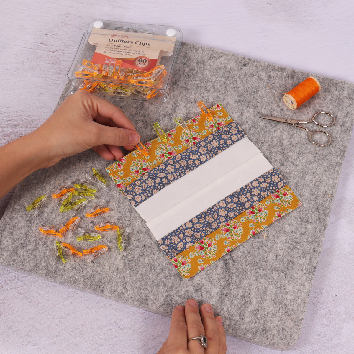 Sew Easy mini transparent quilters clips