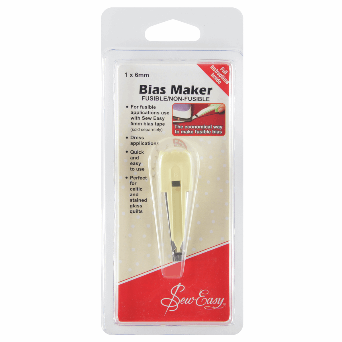 Sew Easy Fusible Bias Tape Maker - 6mm