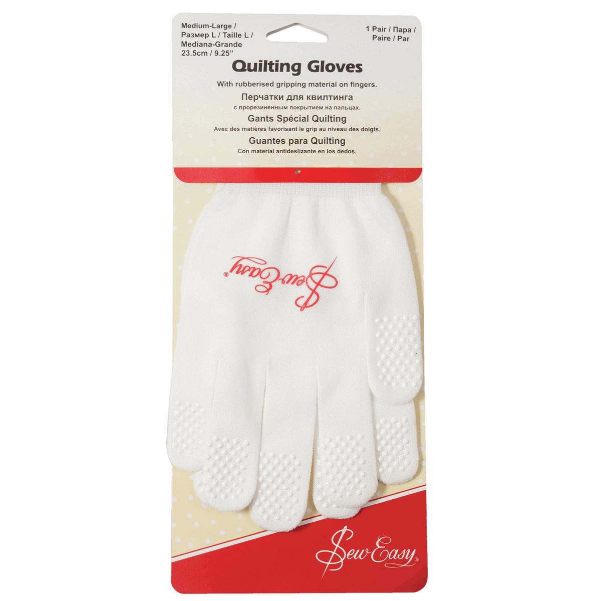 Sew Easy Premium Quilters Gloves - Medium/Large
