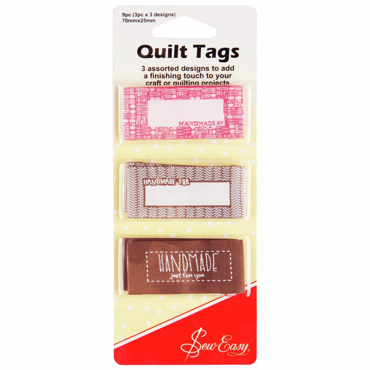 Sew Easy Quilt Tags - Handmade (Pack of 9)