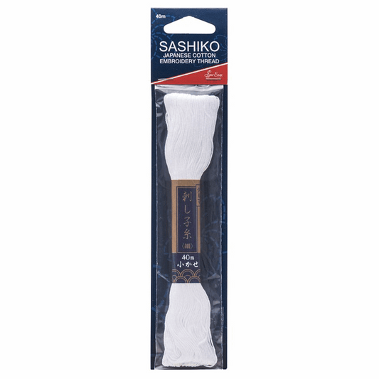 Sew Easy Sashiko Cotton Thread - White 40m