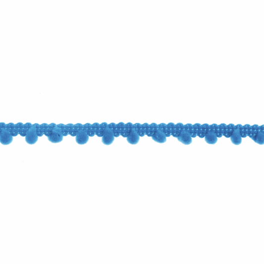 Trimits Small Turquoise Pom Pom Trim Edging - 27.4m x 7mm (Full roll)
