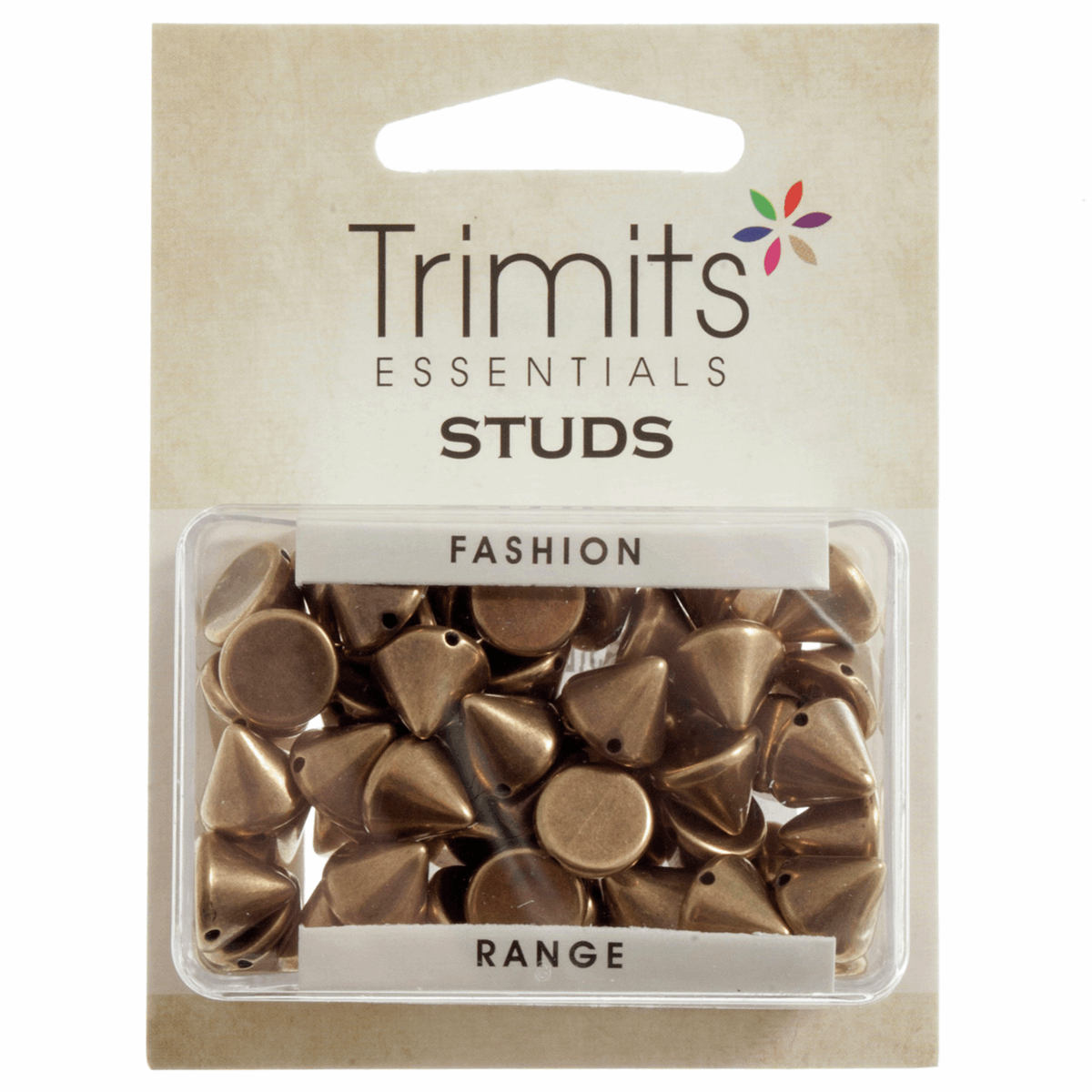 Trimits Brass Cone Sew-On Studs - 7mm (Pack of 50)