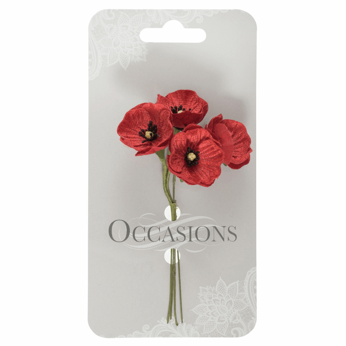 Red Velvet Poppies - Small (Pack of 4 Stems)