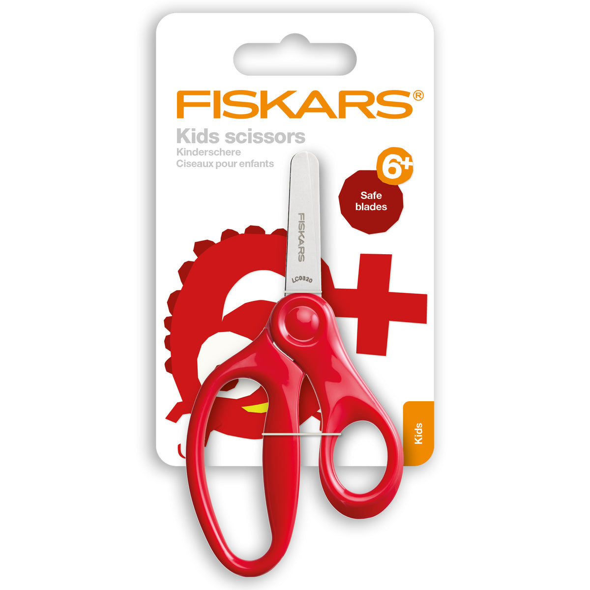 Fiskars red 13cm kids scissors