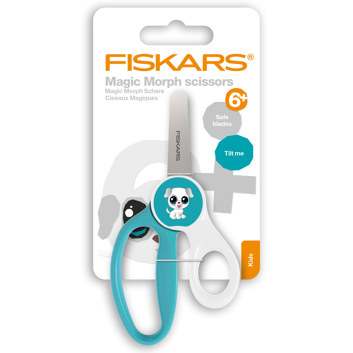 Fiskars kids scissors with puppy picture handle