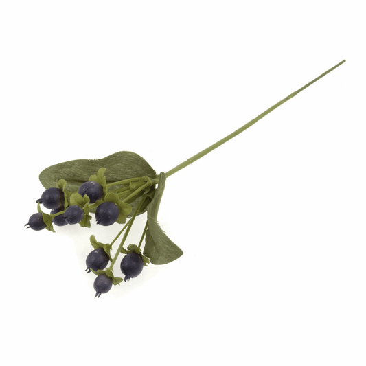 Black Hypericum Berries Stem - 16cm (Single Stem)