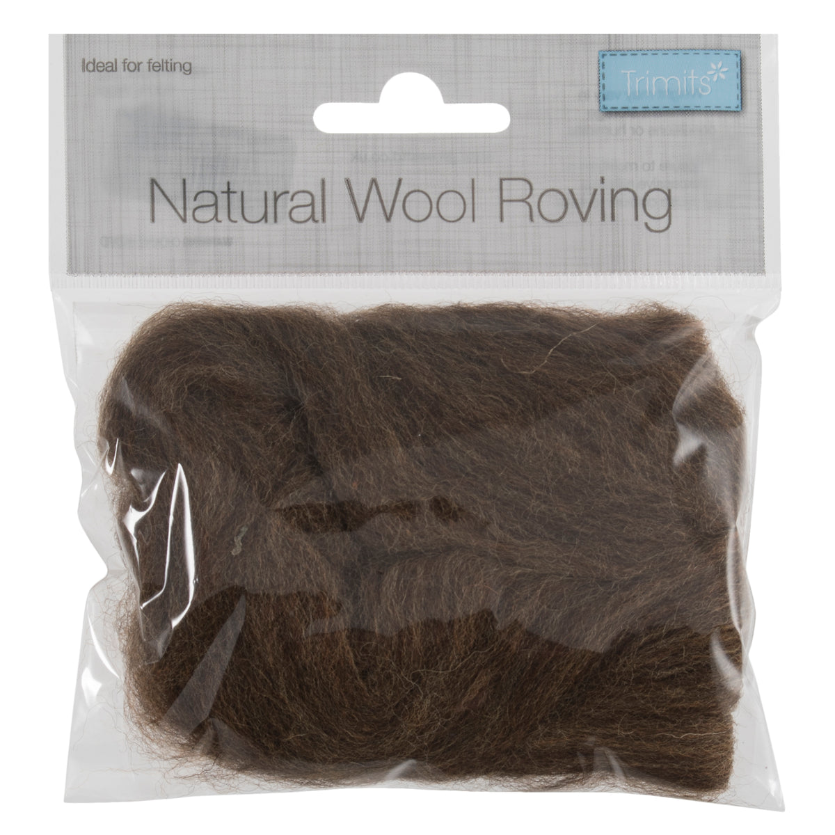 Light Brown natural wool roving