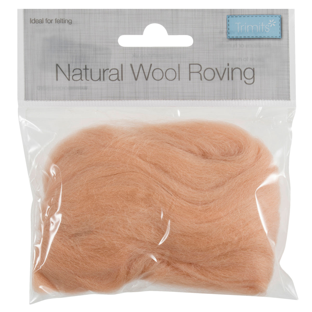 10g bundle of peach wool roving