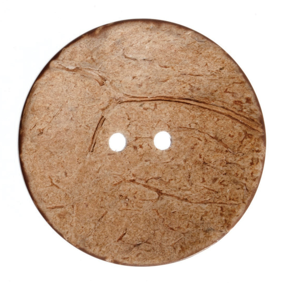 Natural coconut shell two-hole button