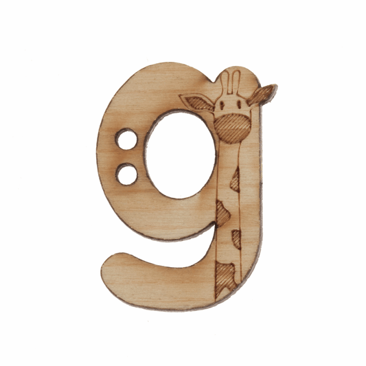 Trimits Wooden Alphabet Button (G) - 20mm/32 lignes