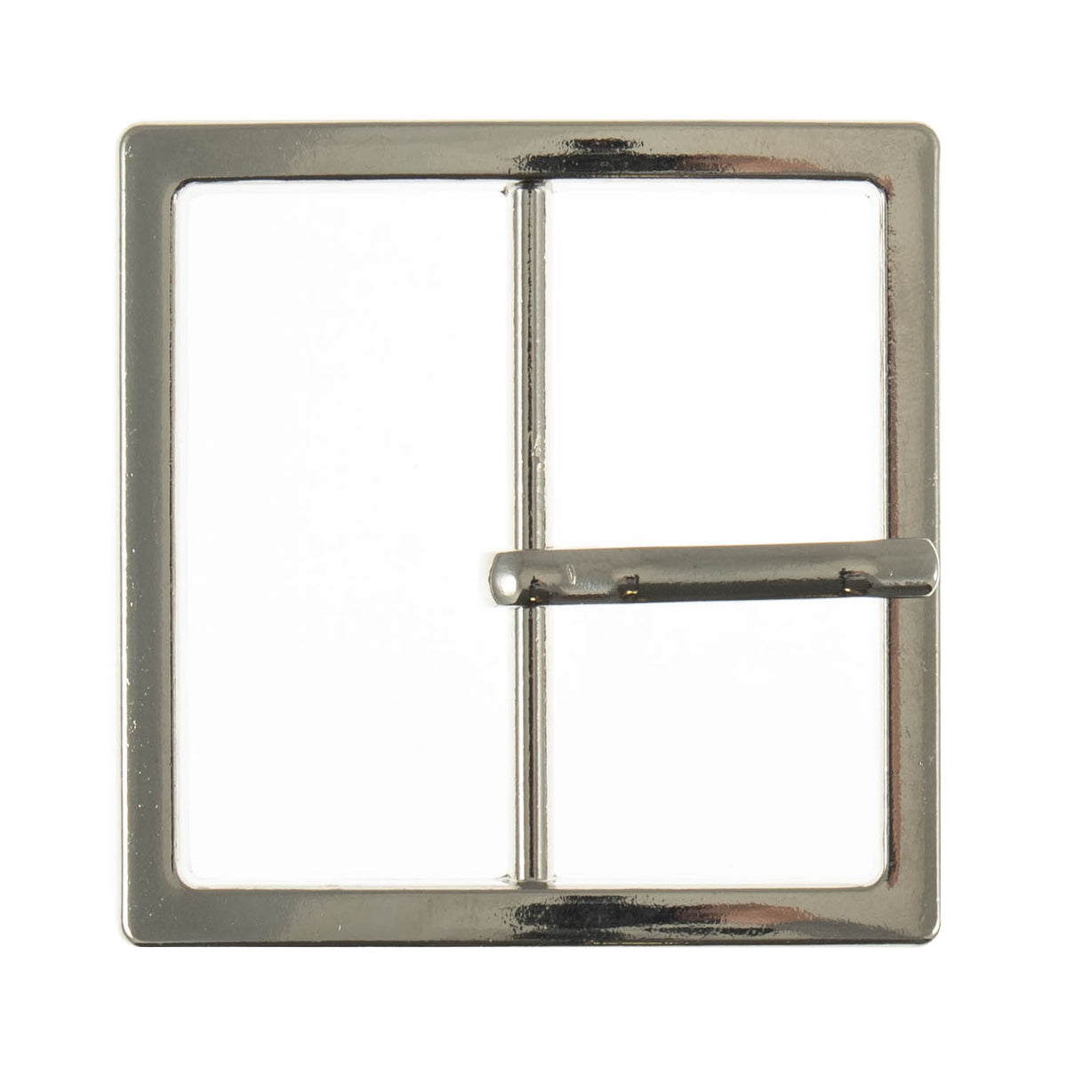 Silver square prong buckle