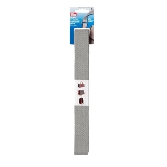 Prym Light Grey Bag Strap - 30mm x 3mm