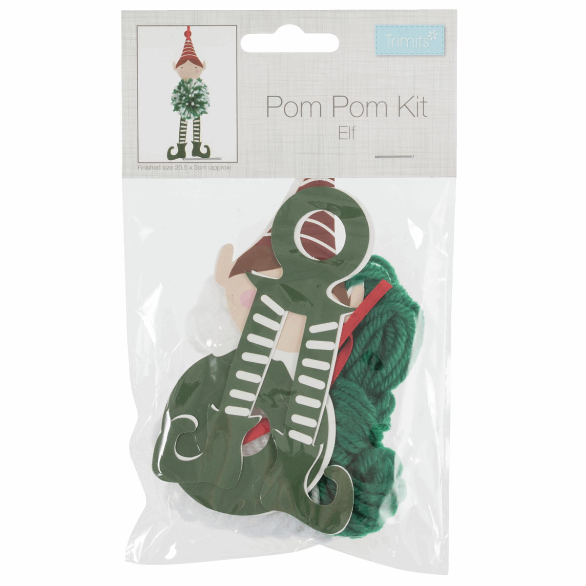 Trimits Pom Pom Decoration Kit - Christmas Elf