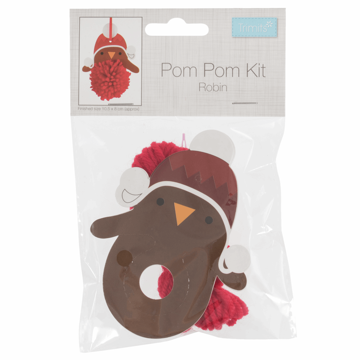 Trimits Pom Pom Decoration Kit - Christmas Robin