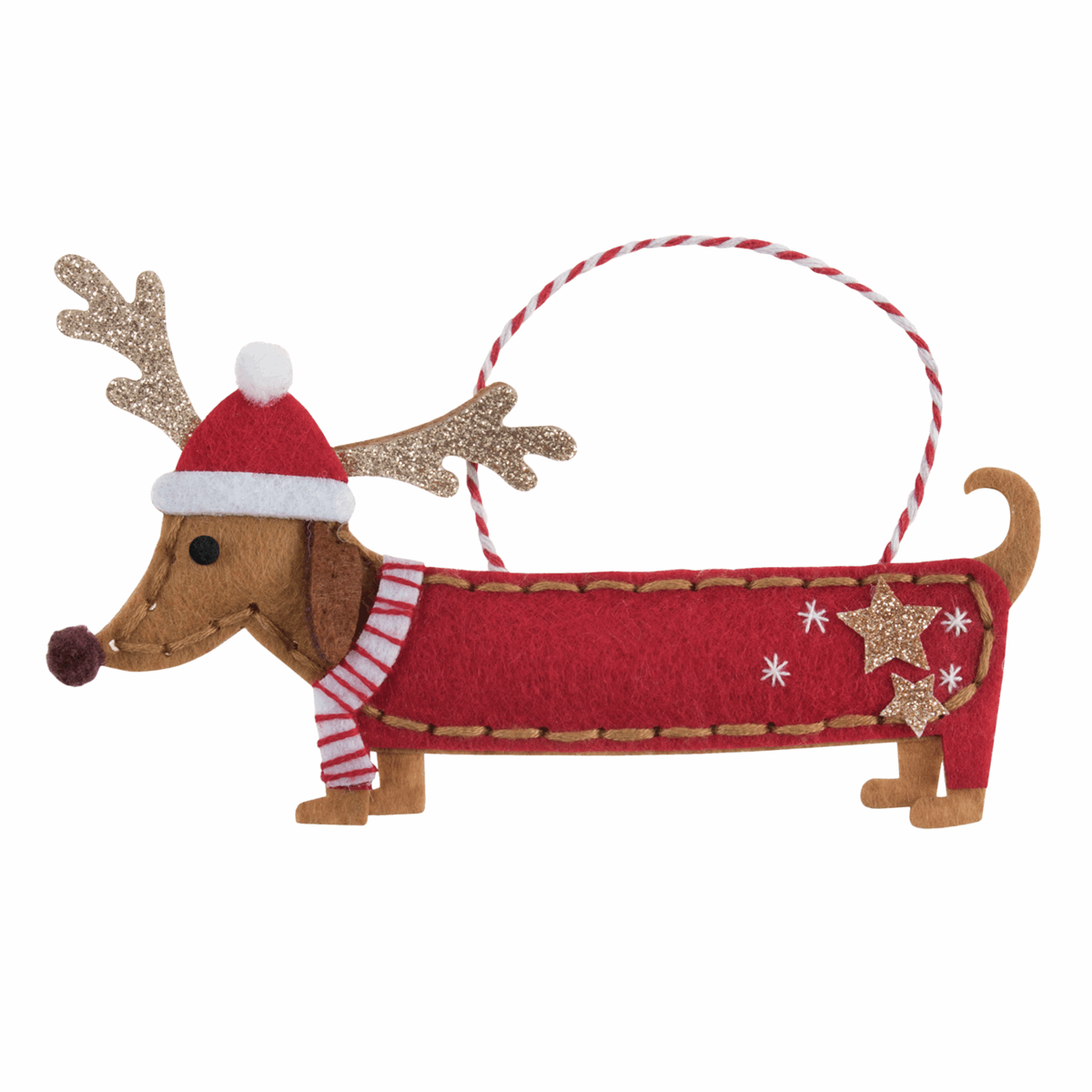 Felt Decoration Kit: Festive Dachshund