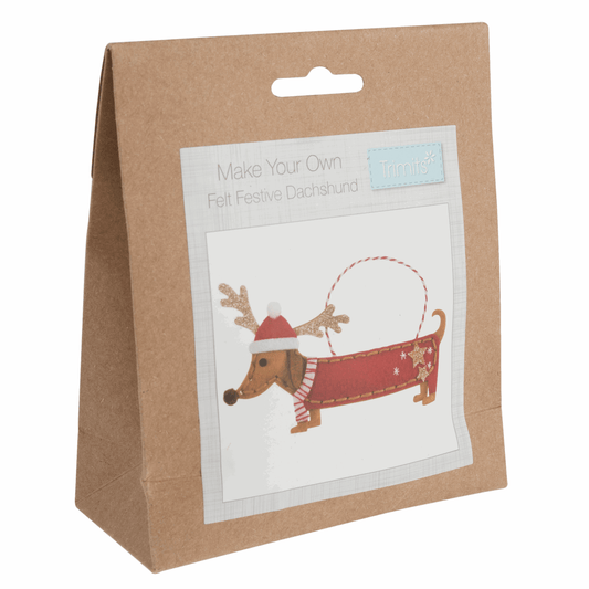 Felt Decoration Kit: Festive Dachshund