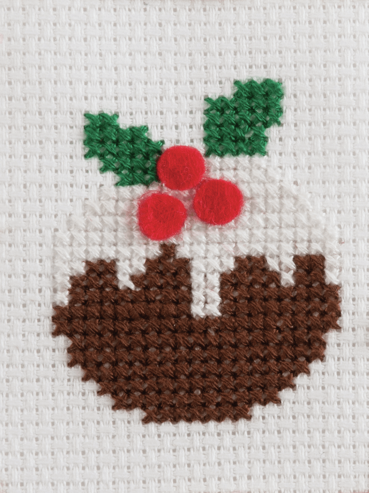 Trimits Cross Stitch Greeting Card Kit - Christmas Pudding