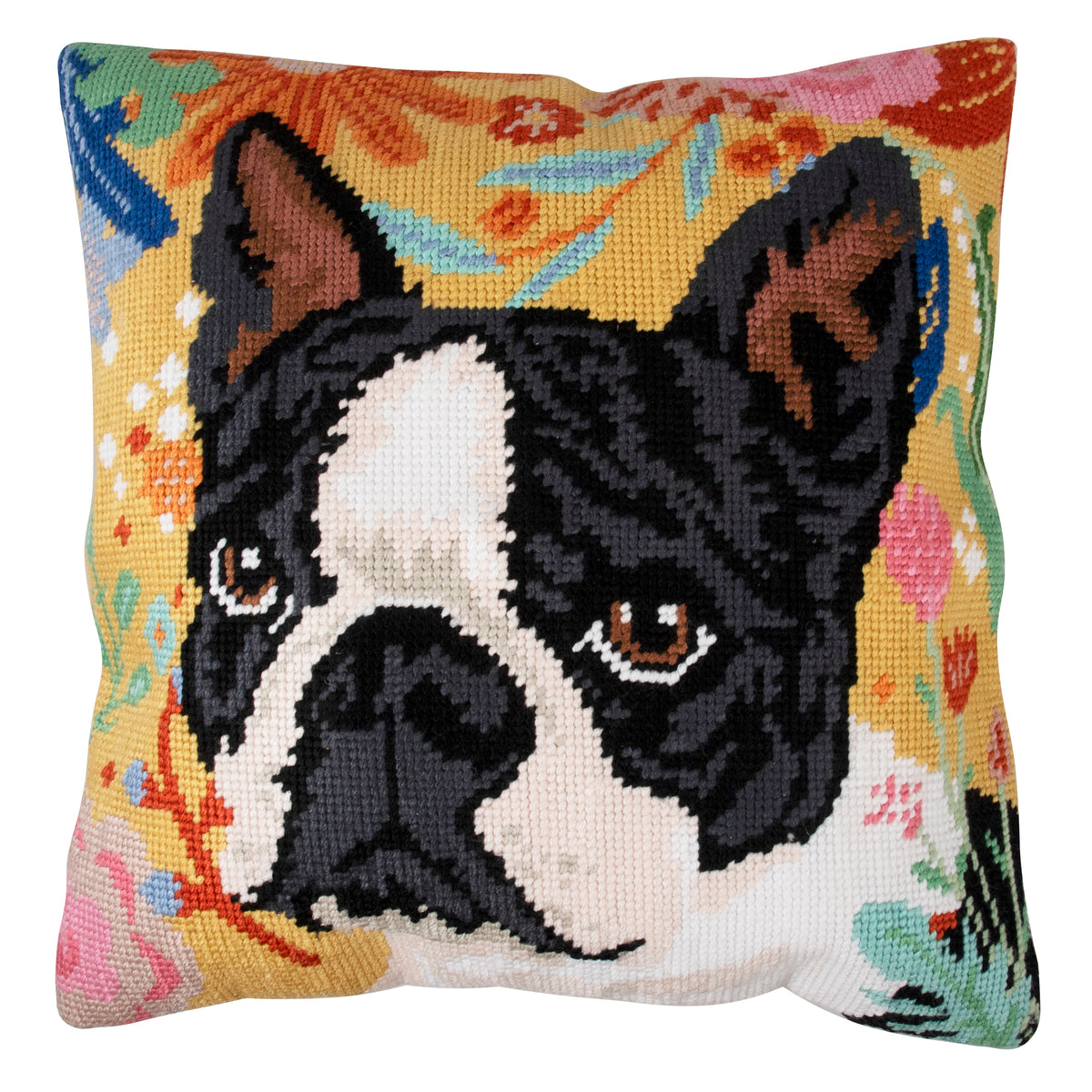 Trimits dog half stitch tapestry cushion cover kit