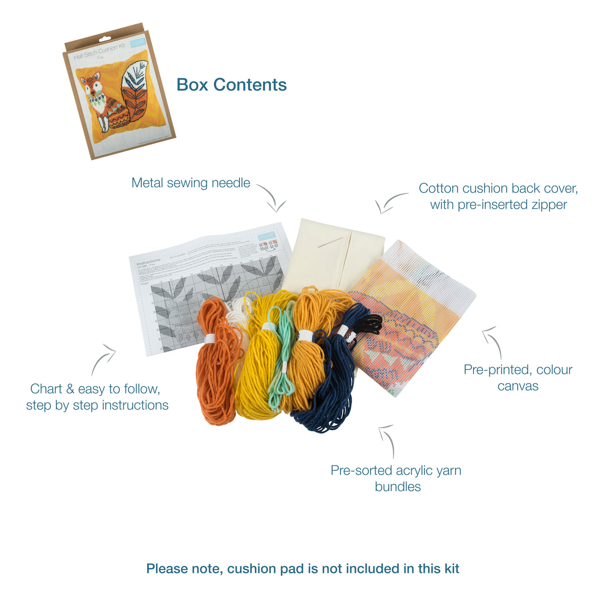 Fox design tapestry cushion cover kit