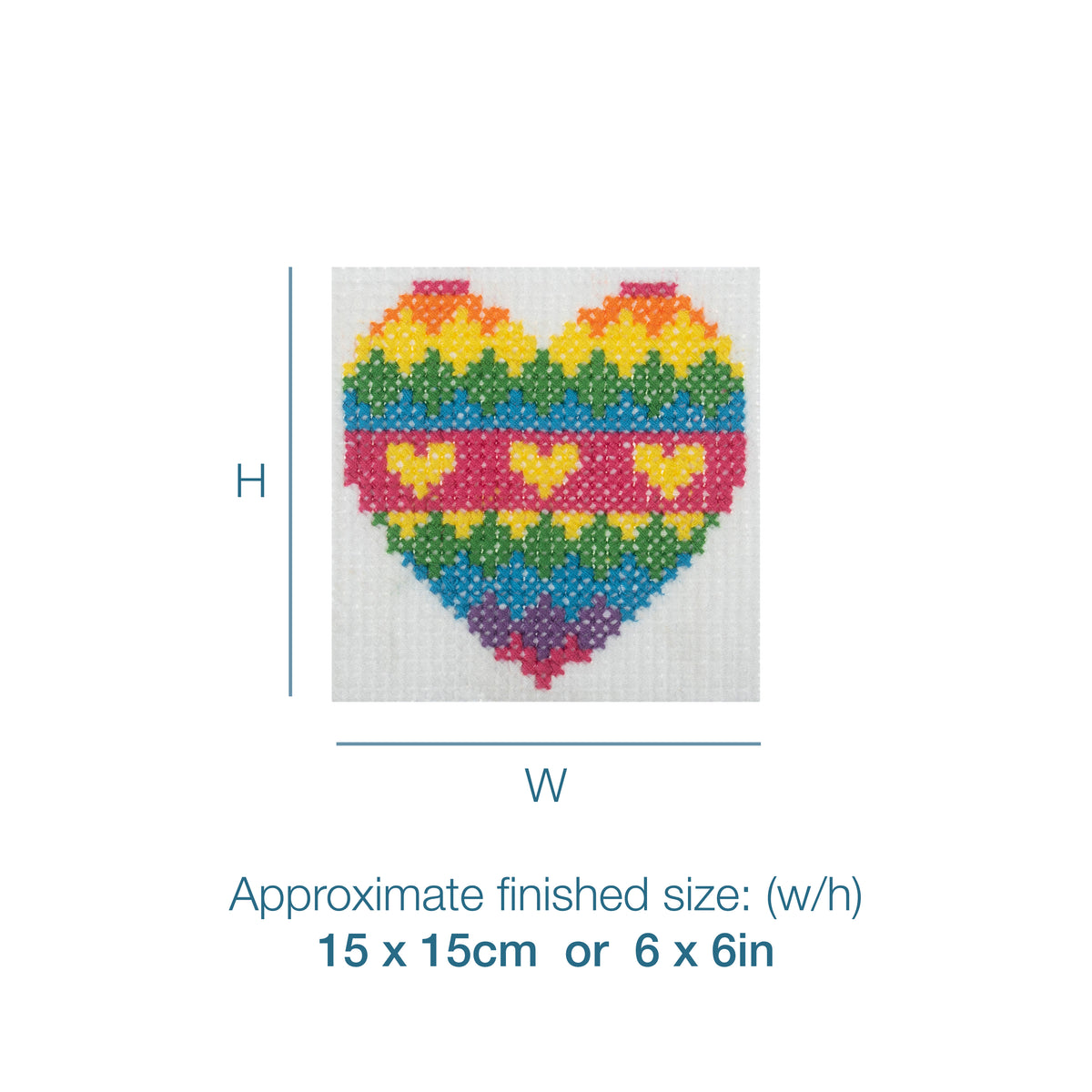 Heart counted cross stitch kit