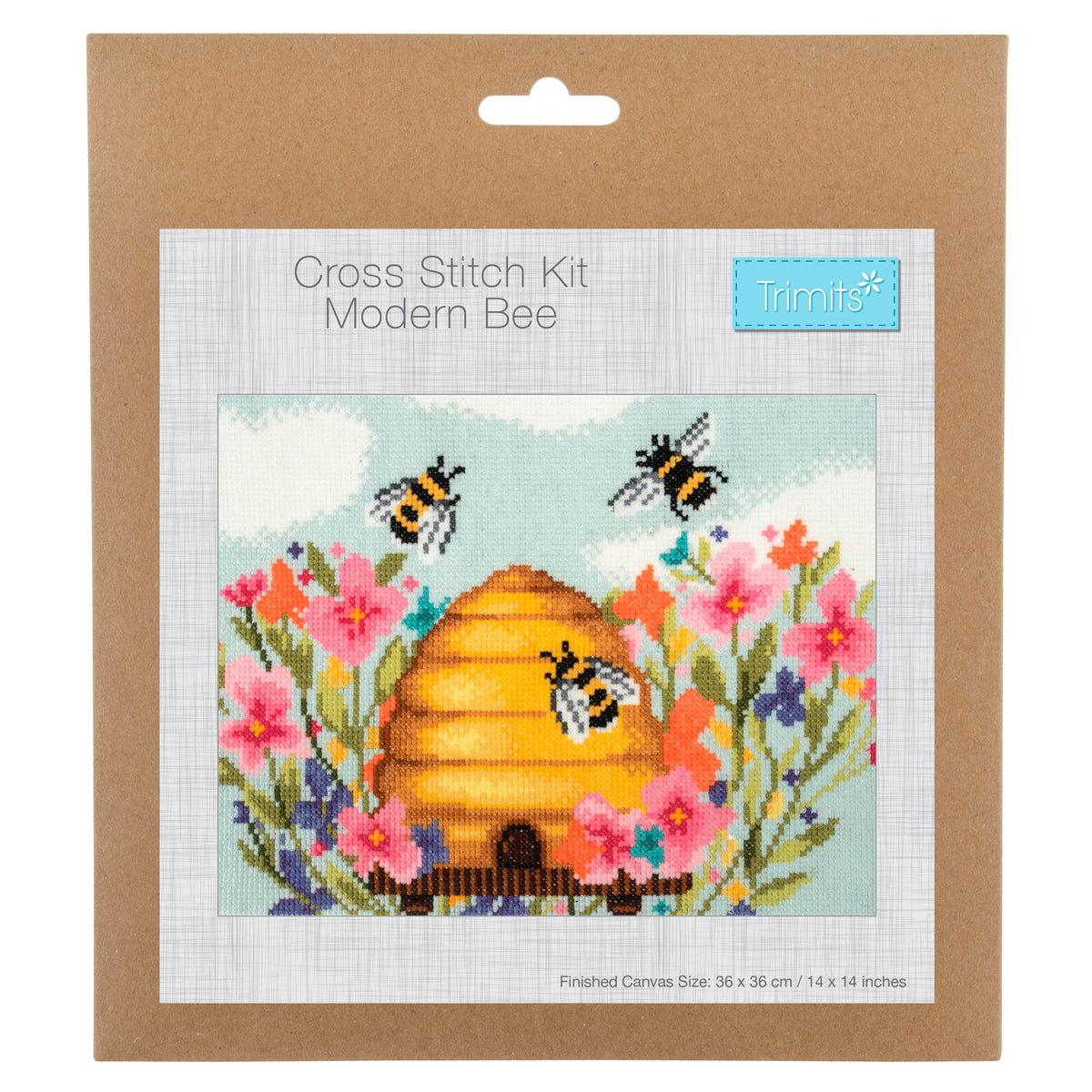 Trimits Counted Cross Stitch Kit - Large - Modern Bee