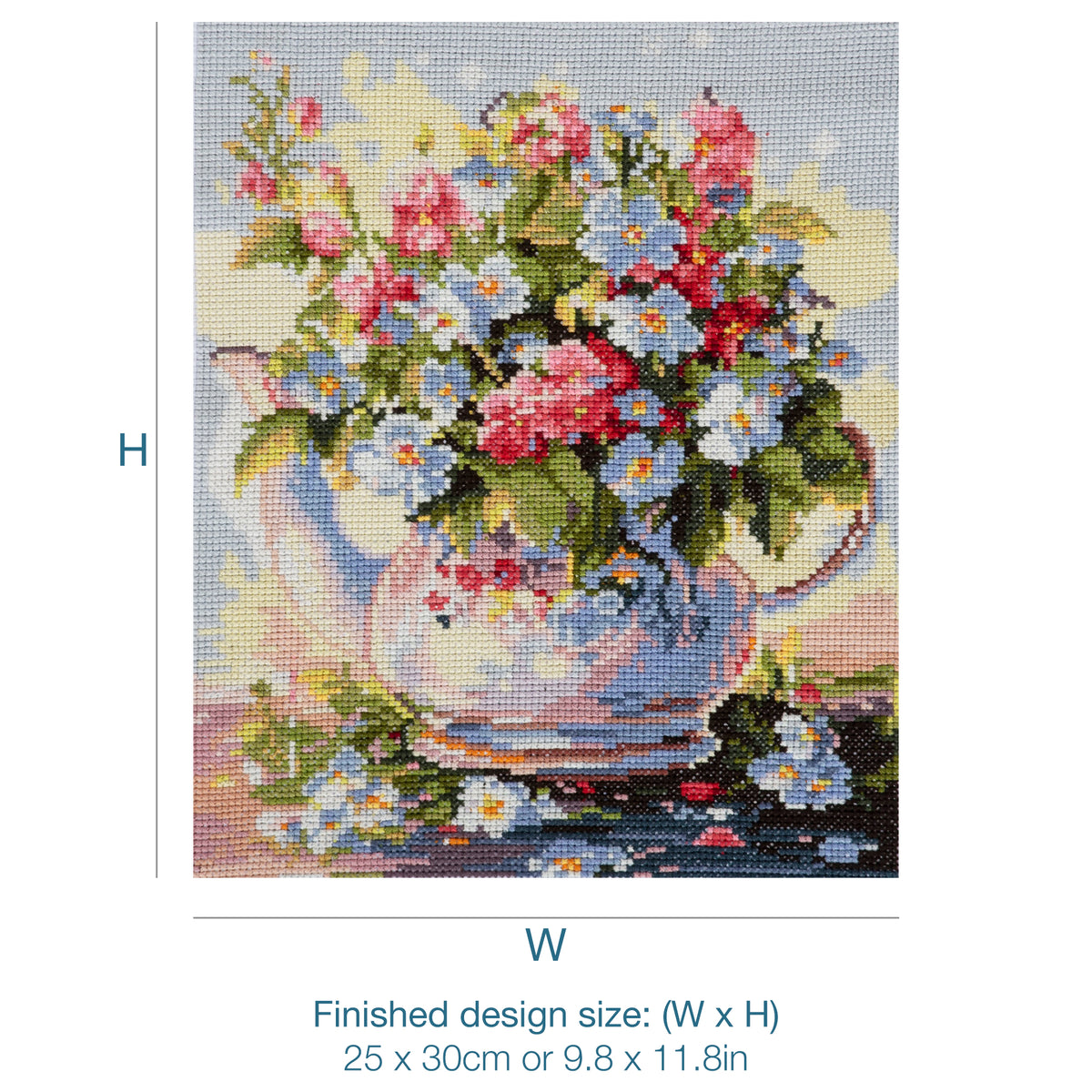 Bloom printed cross stitch kit
