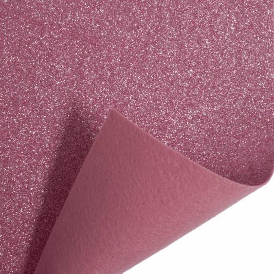 Trimits Glitter Felt Sheets - Light Pink 30 x 23cm (Pack of 10)