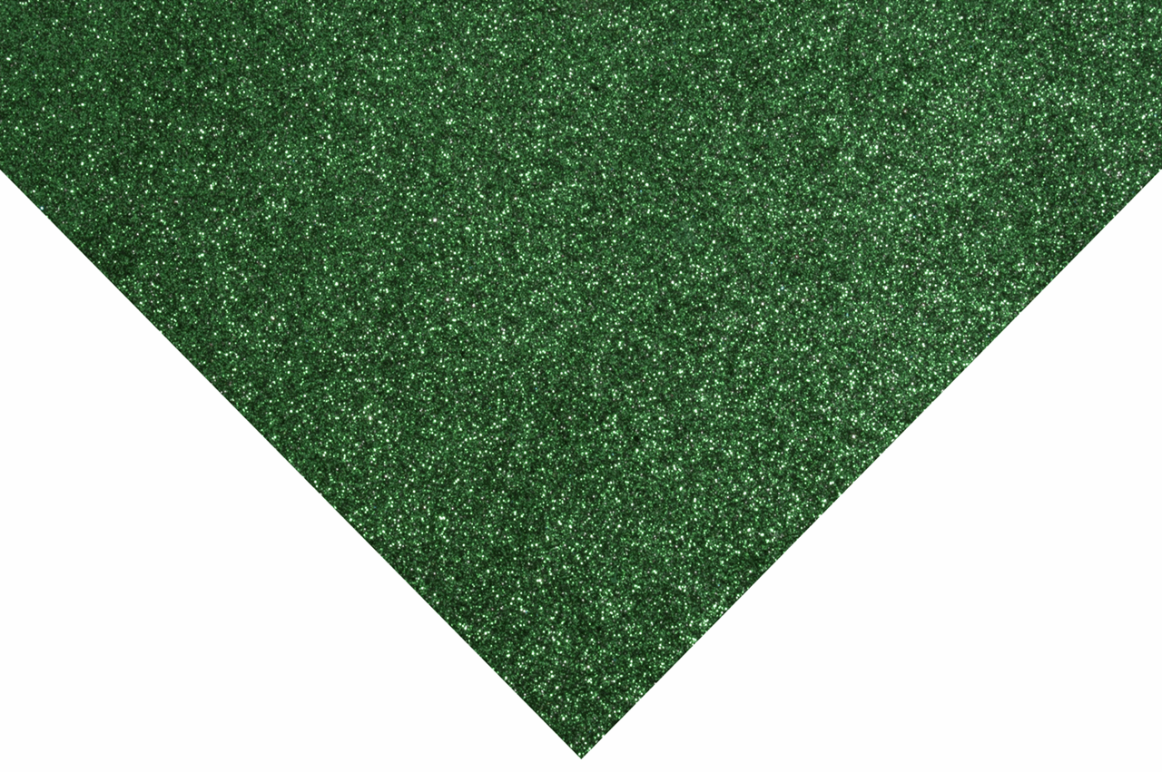 Trimits Glitter Felt Sheets - Green 30 x 23cm (Pack of 10)