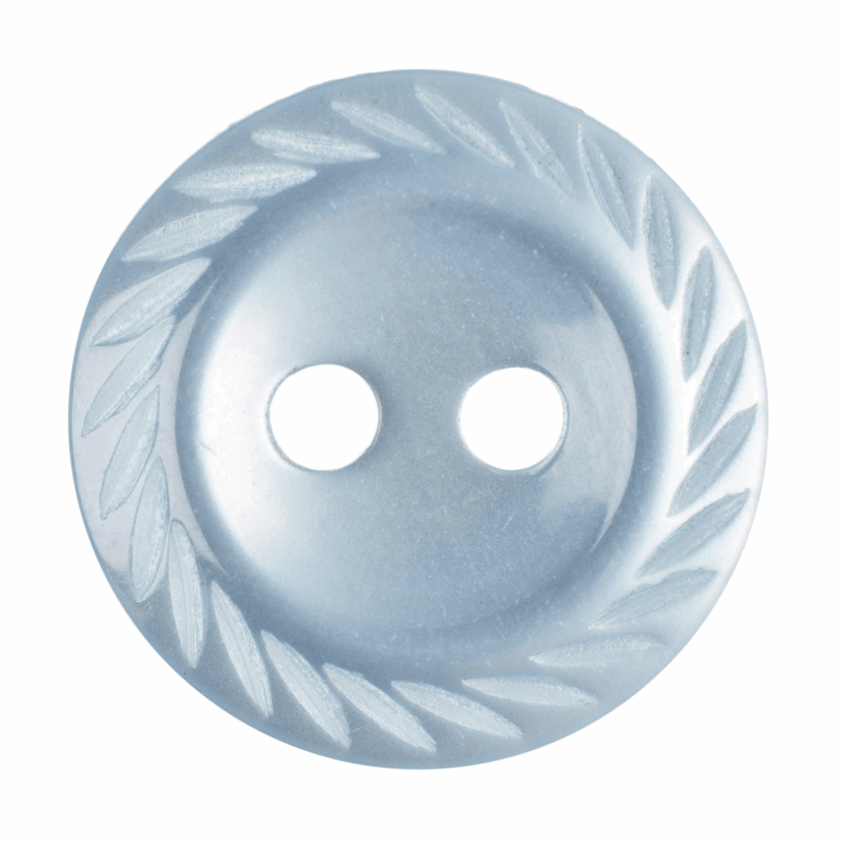 Hemline Fancy Edge Baby Blue Button - 13.75mm (Pack of 11)
