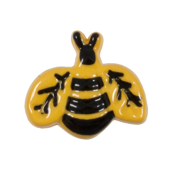 Card of three yellow 15mm buttons